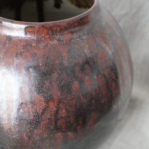 VASE BOULE Noir Cuivré