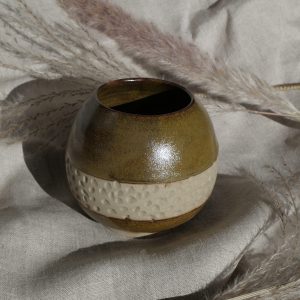 VASE BOULE Doré/Brut