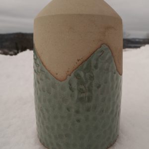 VASE EN CÉRAMIQUE Vert/Brut